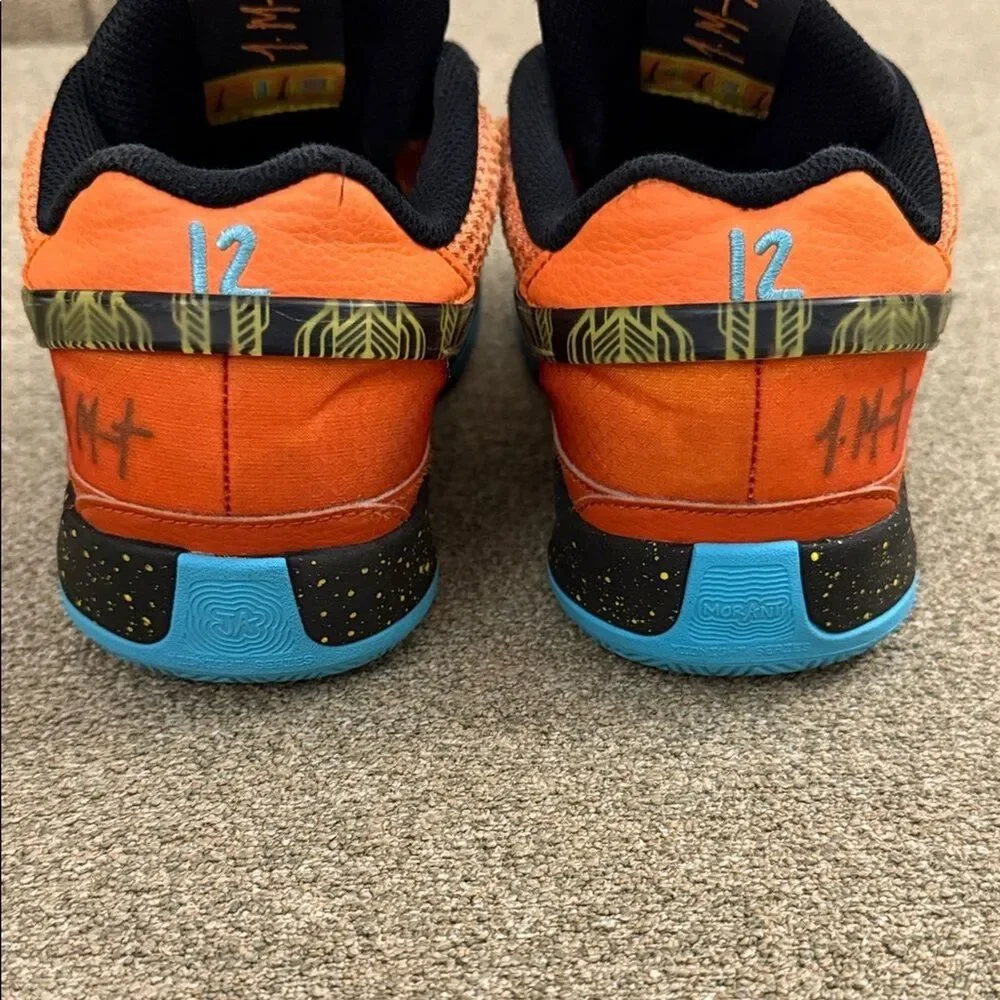 Nike Ja 1 Morant Kids GS Size 6Y Bright Mandarin Optic Yellow Black Blue